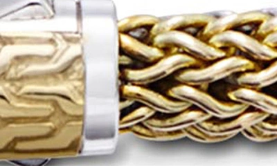 Shop John Hardy Classic Chain Two-tone Small Reversible Bracelet In Silver/ Yellow Gold