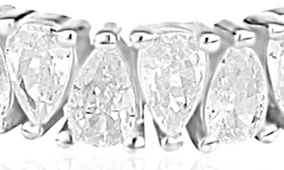 Shop Shymi Pear Cubic Zirconia Two Finger Ring In Silver