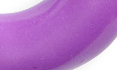 Shymi Large Enamel Tube Hoop Earrings In Purple
