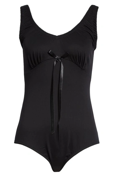 Shop Simone Rocha Sleeveless Cotton Bodysuit In Black