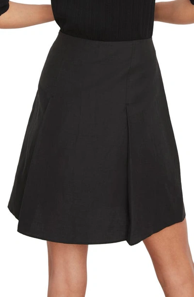 Shop Vince Pleated A-line Skirt In Black