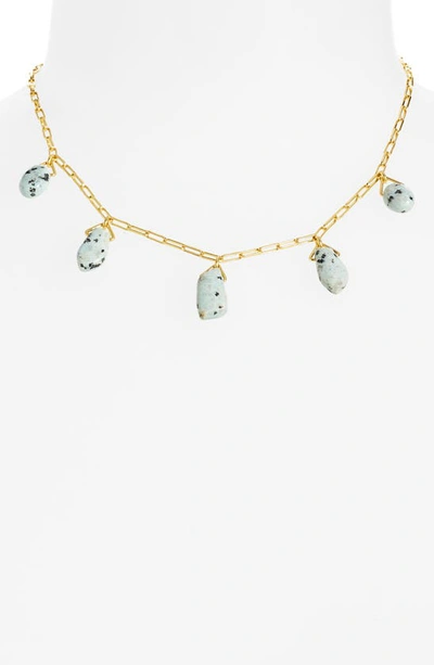 Shop Madewell Stone Collection Jasper Charm Necklace In Jaspar Multi