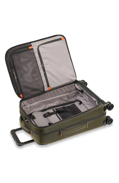 Shop Briggs & Riley Zdx 22-inch Expandable Spinner Suitcase In Hunter Green