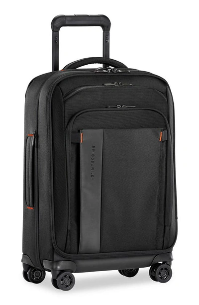 Shop Briggs & Riley Zdx 22-inch Expandable Spinner Suitcase In Black