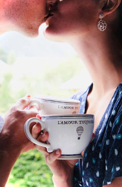 Juliska L'amour Toujours Coffee & Tea Cup In Whitewash Black