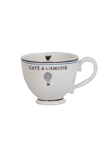 Shop Juliska L'amour Toujours Breakfast Coffee Cup In Whitewash Black