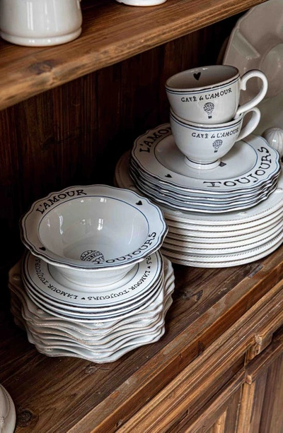 Juliska L'amour Toujours Coffee & Tea Cup In Whitewash Black