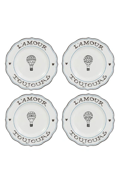 Juliska L'amour Toujours 16-piece Dinnerware Set In Whitewash Black