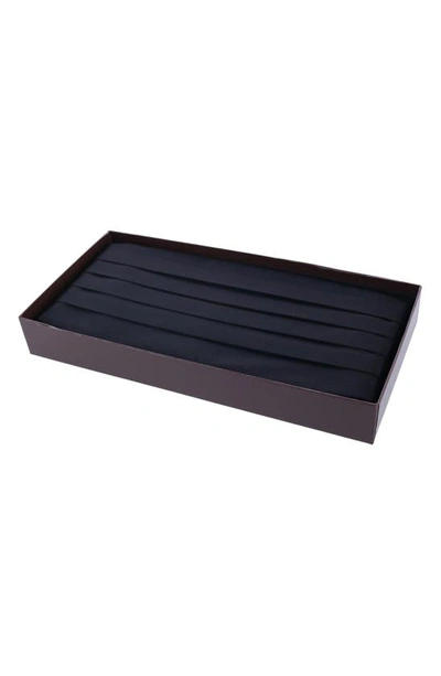 Shop Trafalgar Sutton Solid Silk Cummerbund In Black