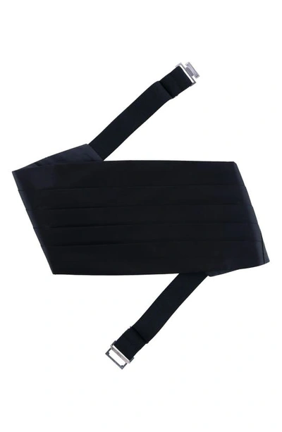 Trafalgar Sutton Solid Silk Cummerbund In Black