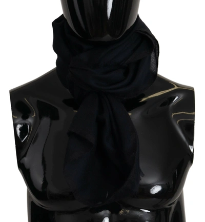 Shop Dolce & Gabbana Elegant Black Silk Men's Men's Scarf