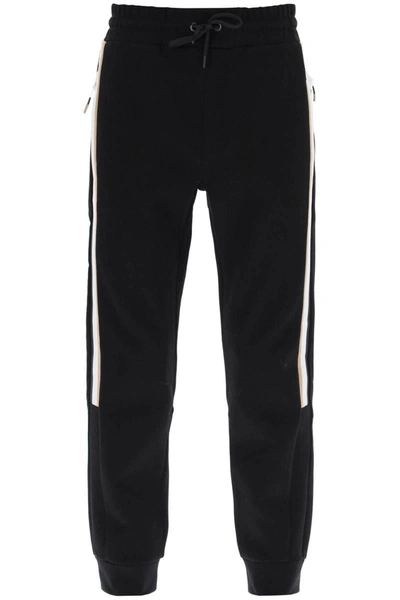 Shop Hugo Boss Boss Joggers With Two-tone Side Bands In Black