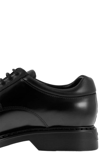 Shop Hogan H576 - Derby Lace-ups With Rubber Bottom In Black