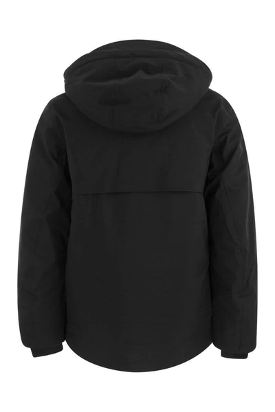 Shop K-way Jackel Bonded Padded - Hooded Padded Jacket In Black
