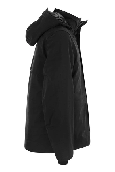 Shop K-way Jackel Bonded Padded - Hooded Padded Jacket In Black