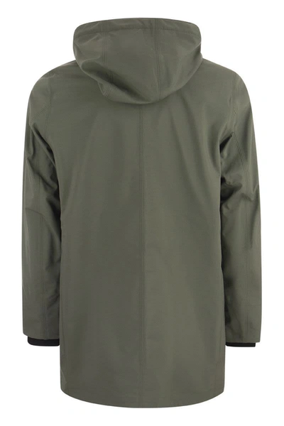 Shop K-way Marlyn Bonded - Hooded Jacket In Military Green