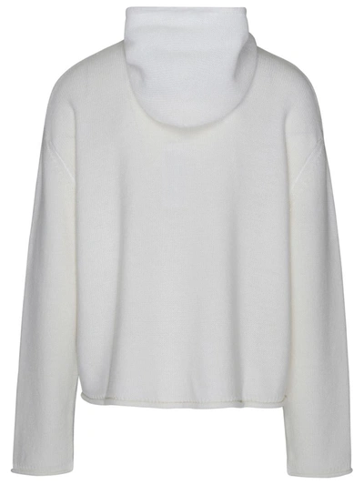 Shop Mm6 Maison Margiela White Wool Sweatshirt