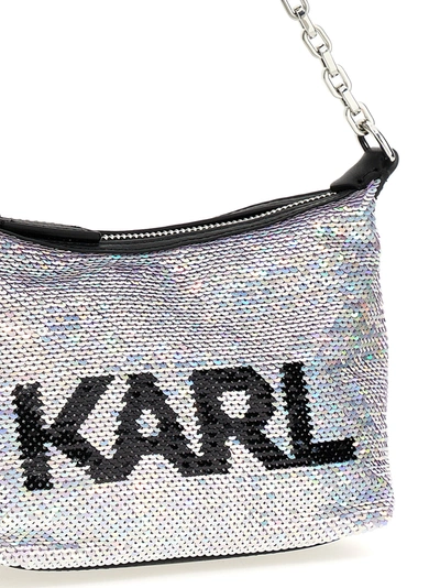 Shop Karl Lagerfeld K/evening Shoulder Bags Silver