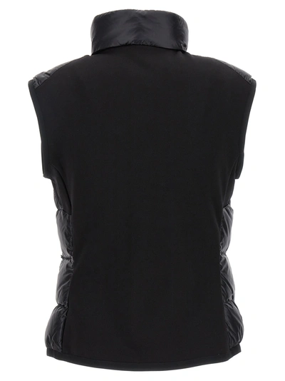 Shop Moncler Logo Embroidery Vest Gilet Black