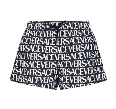 Shop Versace Beachwear In Black