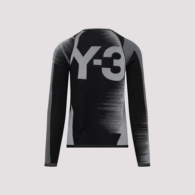 Shop Y-3 Ls Base Sweater In Black