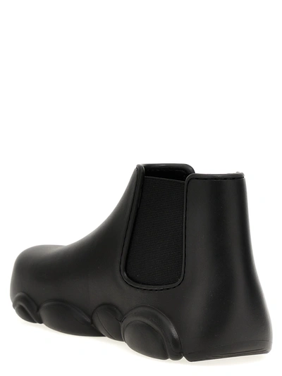 Shop Moschino Gummy Boots, Ankle Boots In Black
