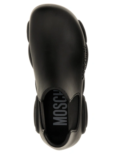 Shop Moschino Gummy Boots, Ankle Boots In Black