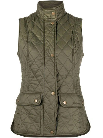 Barbour Otterburn Quilted Nylon Vest In Green