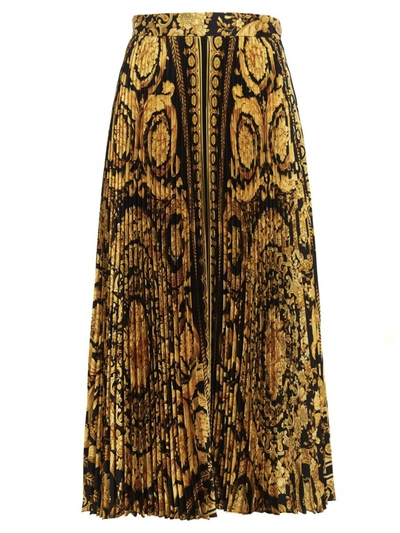 Shop Versace 'barocco' Skirt In Multicolor