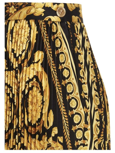 Shop Versace 'barocco' Skirt In Multicolor