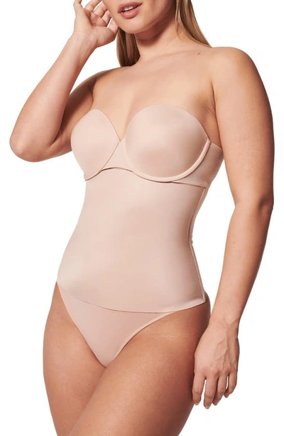 Shop Spanx Suit Your Fancy Waist Cincher In Champagne Beige