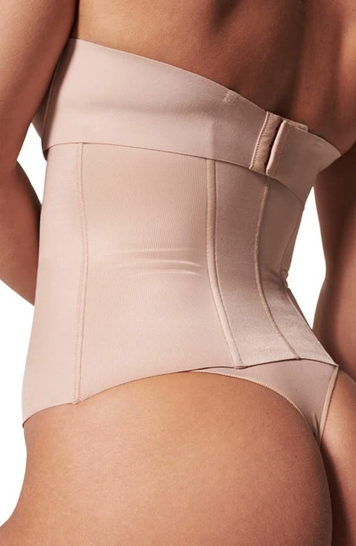 Shop Spanx Suit Your Fancy Waist Cincher In Champagne Beige