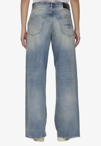 Shop R13 D'arcy Straight-leg Jeans In Light Blue