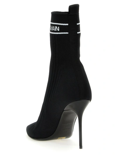 Shop Balmain 'skye' Ankle Boots In Black