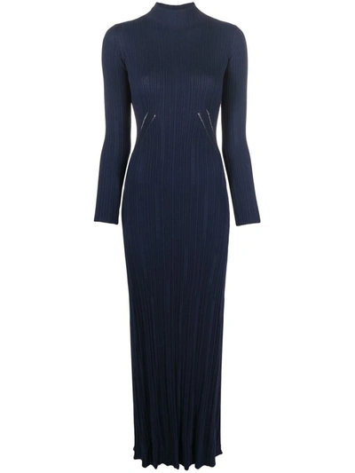 Shop Jacquemus La Robe Lenzuolo Long Dress In Blue