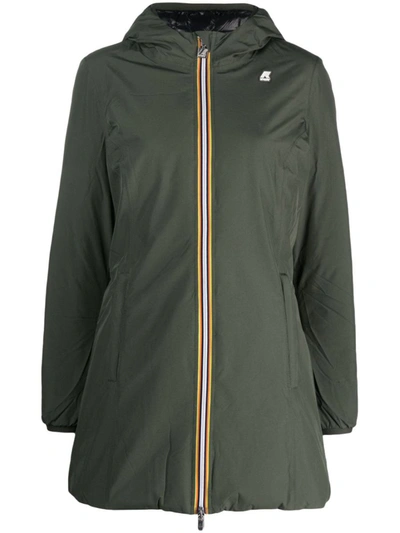 Shop K-way Denise Eco Stretch Thermo Double Jacket In Green