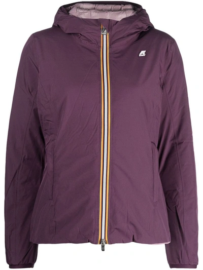 Shop K-way Lily Eco Stretch Thermo Double Jacket In Purple