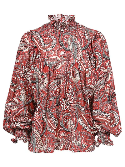 Shop Lavi Paisley Print Shirt In Red