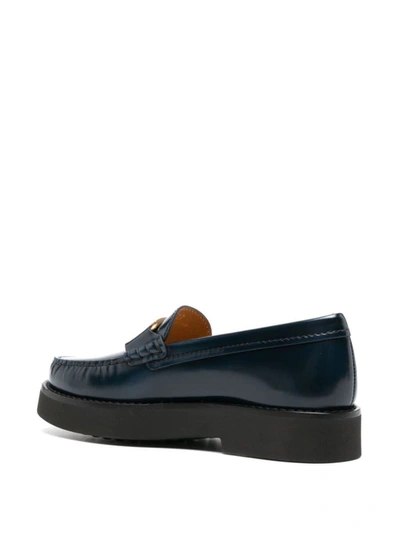 Shop Tod's 54k Loafers Shoes In Blue