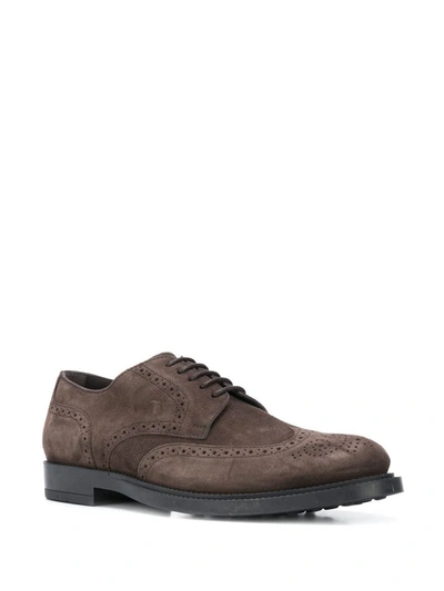Shop Tod's 62c Formal Derby Shoes In Brown