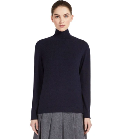 Shop Weekend Max Mara Kiku Navy Blue Turtleneck Jumper