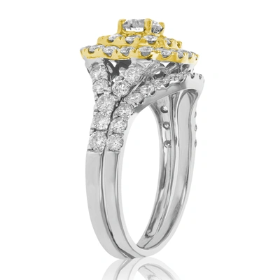 Shop Vir Jewels 1 7/8 Cttw Diamond Wedding Engagement Ring Set 14k White Yellow Gold Bridal In Silver
