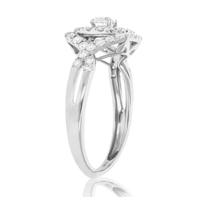 Shop Vir Jewels 1 Cttw Diamond Criss-cross Wedding Engagement Ring 14k White Gold Square Bridal In Silver