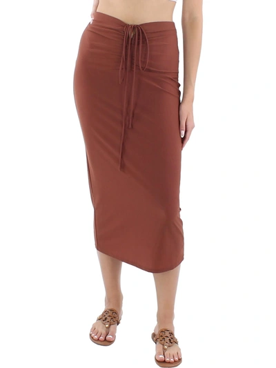 Shop Leyden Womens Backless Mini Halter Dress In Brown