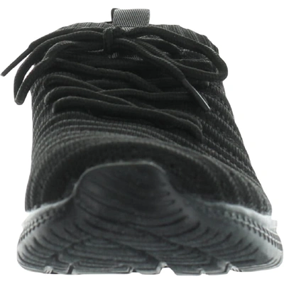 Shop Urban Sport Olivera Womens Knit Fitness Slip-on Sneakers In Black