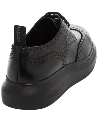 Shop Alexander Mcqueen Leather Sneaker In Black