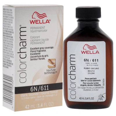 Shop Wella Color Charm Liquid Haircolor - 611 6n Dark Blonde By  For Unisex - 1.4 oz Hair Color In Grey