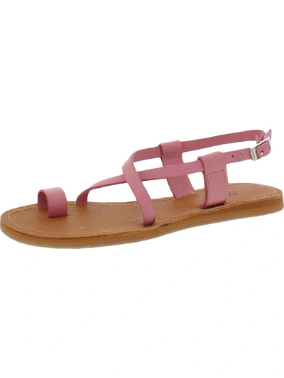 Shop Hari Mari Womens Faux Leather Thong Slingback Sandals In Pink