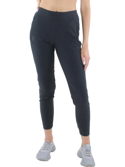 Shop On Run  Clouds Womens Lightweight Stretch Athletic Leggings In Black