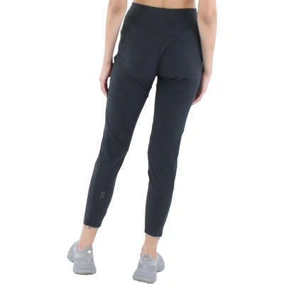 Shop On Run  Clouds Womens Lightweight Stretch Athletic Leggings In Black
